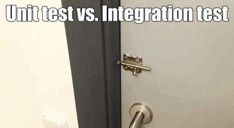 2 unit tests 0 integration tests, malfunctioning door lock